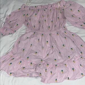 Kate Spade Pink Pineapple Print Womens Dress size Med